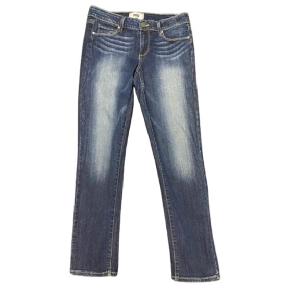 Paige Peg Skinny Size 28 Stretch Medium Wash Mid Rise Jeans #0599 - Picture 1 of 9